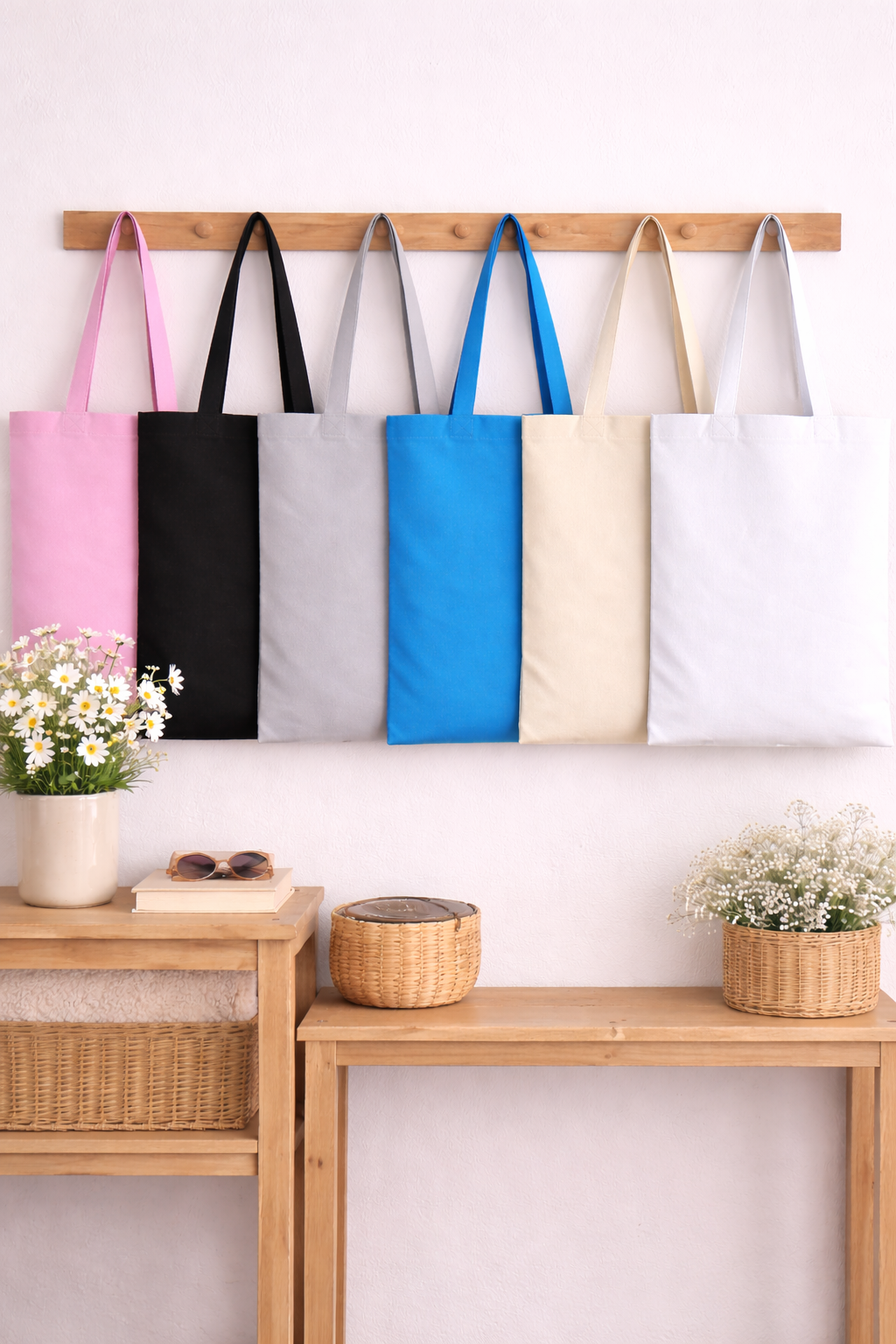 Personalisierte Stofftasche „Mama’s Blumen“ – mit Namen
