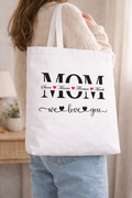 Personalisierte Stofftasche „MOM“ – mit Namen & Herzdesign