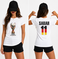 Personalisiertes Deutschland Fußball  Unisex-T-Shirt mit Name & Nummer – WM 2026 Fan-Shirt