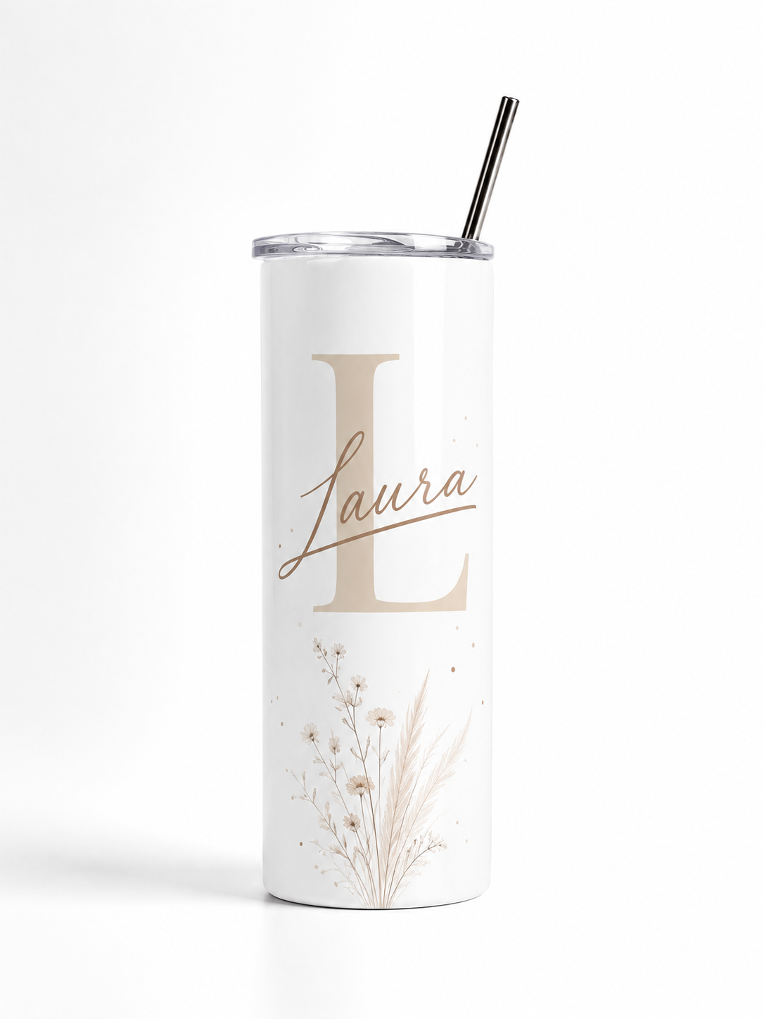 Personalisierter Thermobecher mit Strohhalm – dein Motiv, dein Design