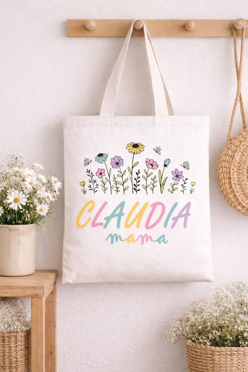 Personalisierte Stofftasche „MAMA“ – mit Wunschtext