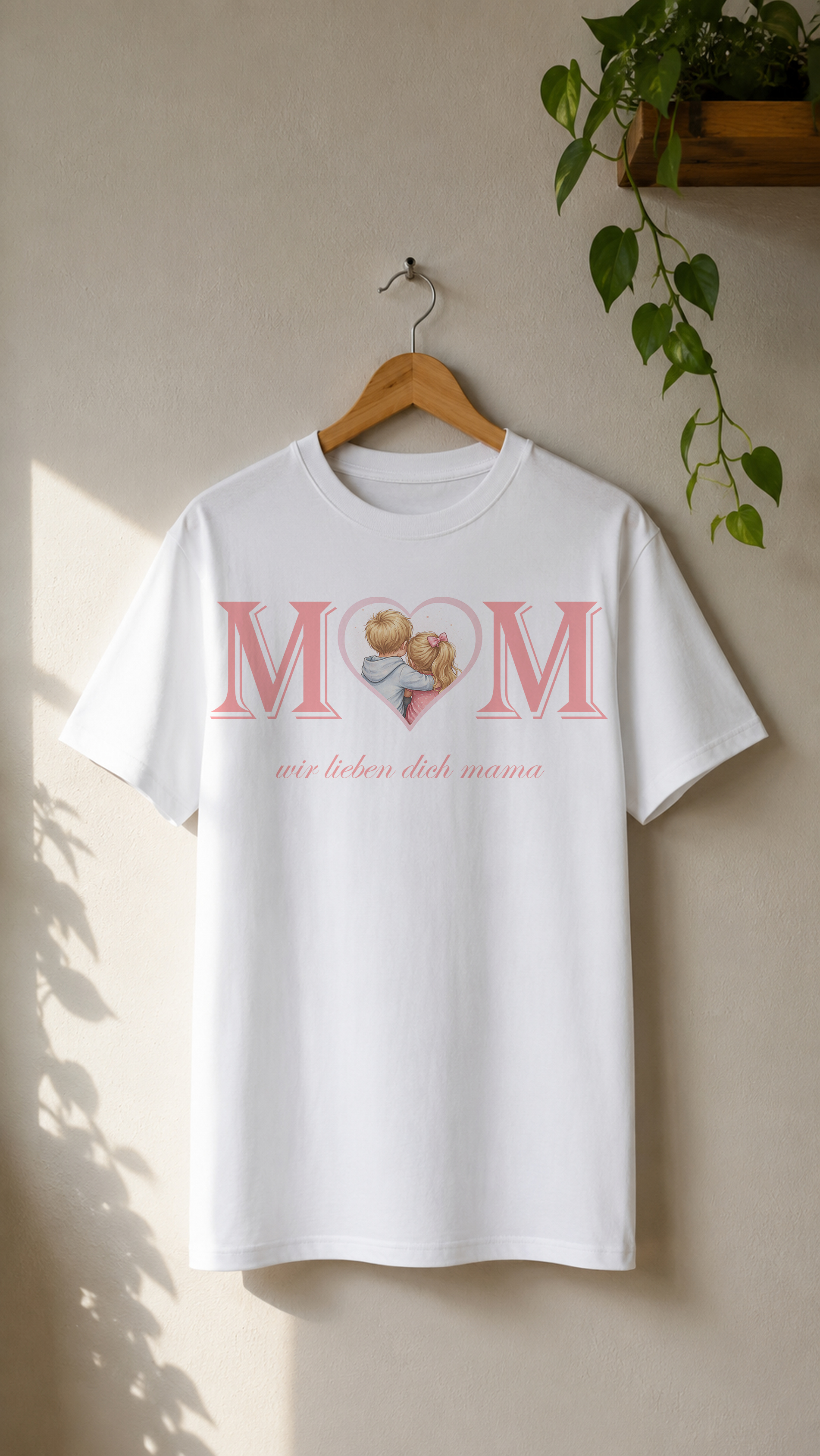 Personalisiertes Mama T-Shirt mit Foto im Herz Design